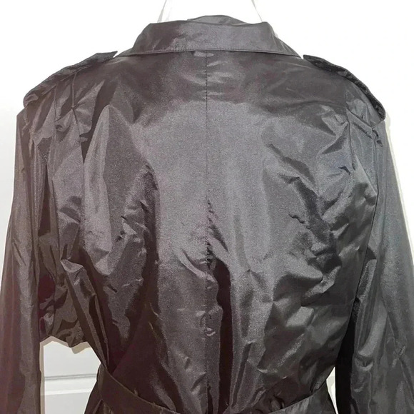 Lord & Taylor Double Breasted Belted Trench Coat - Picture 9 of 14